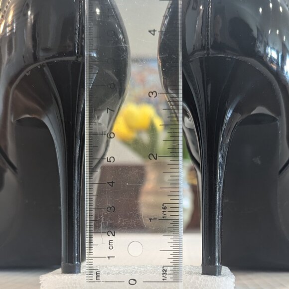 Dressy, Patent-Black stiletto-heeled ankle booties - Size 7.5 - Picture 7 of 7